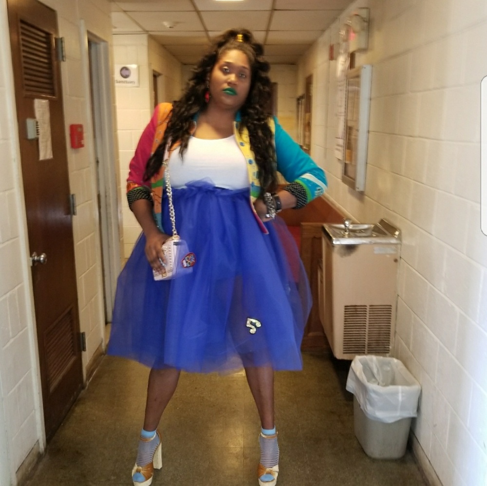 Royal  blue tutu with patches